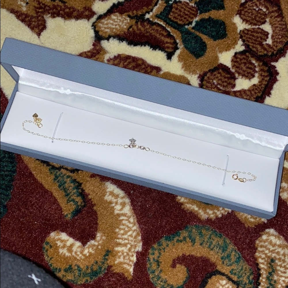 14kt  gold anklet - Picture 3 of 7